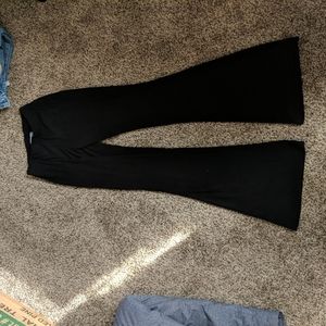 black ribbed leggings